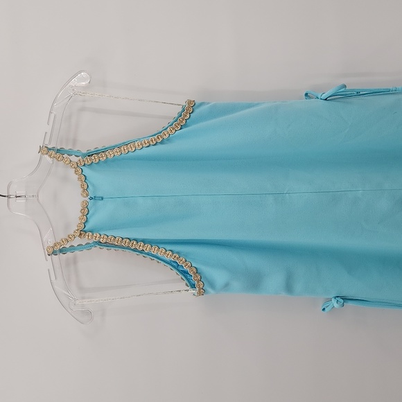 Lilly Pulitzer Pearl Romper Blue Women's Size 4 - Picture 5 of 10